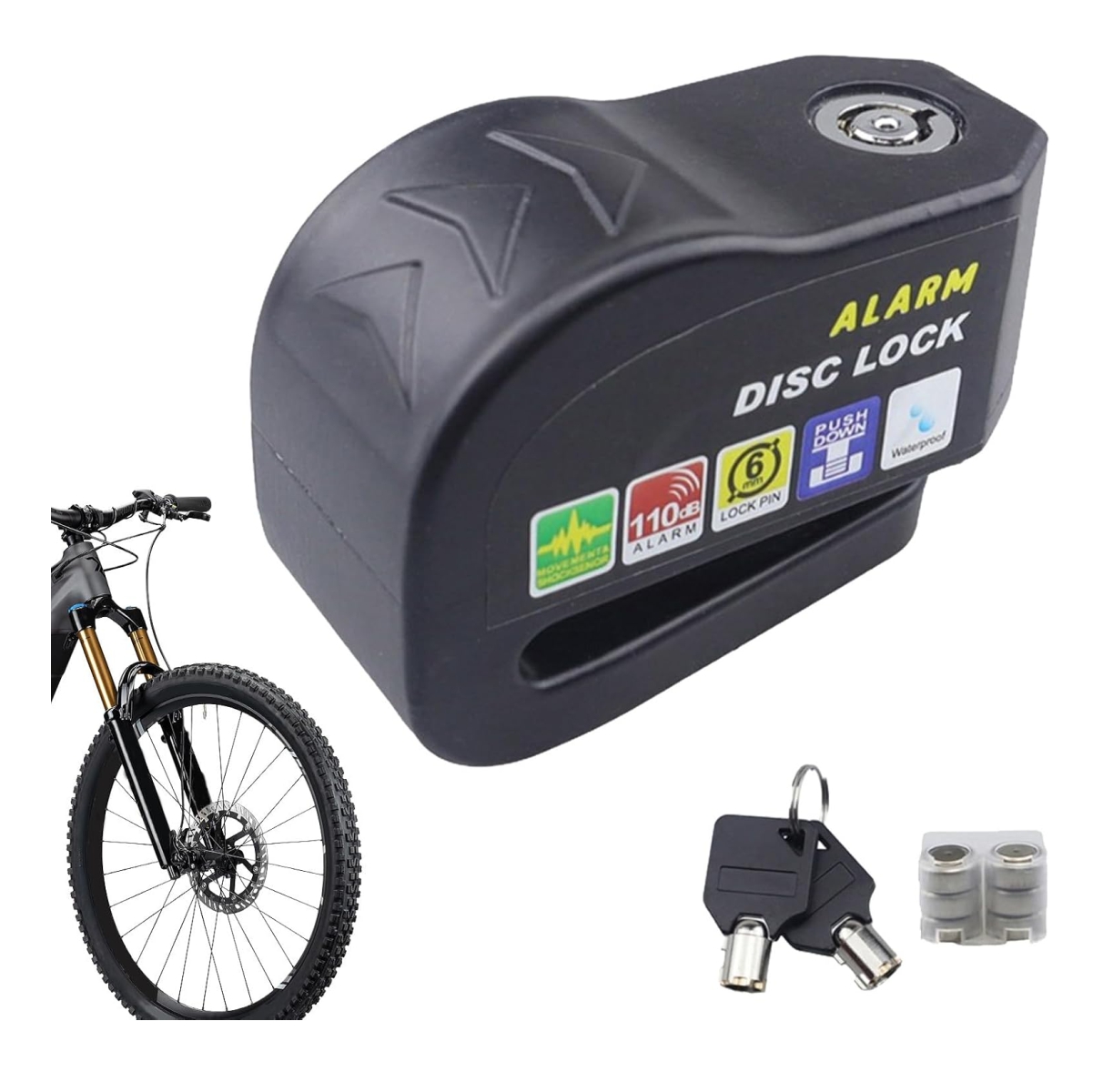 Miniatura 2 de Candado de Freno con Alarma para Moto